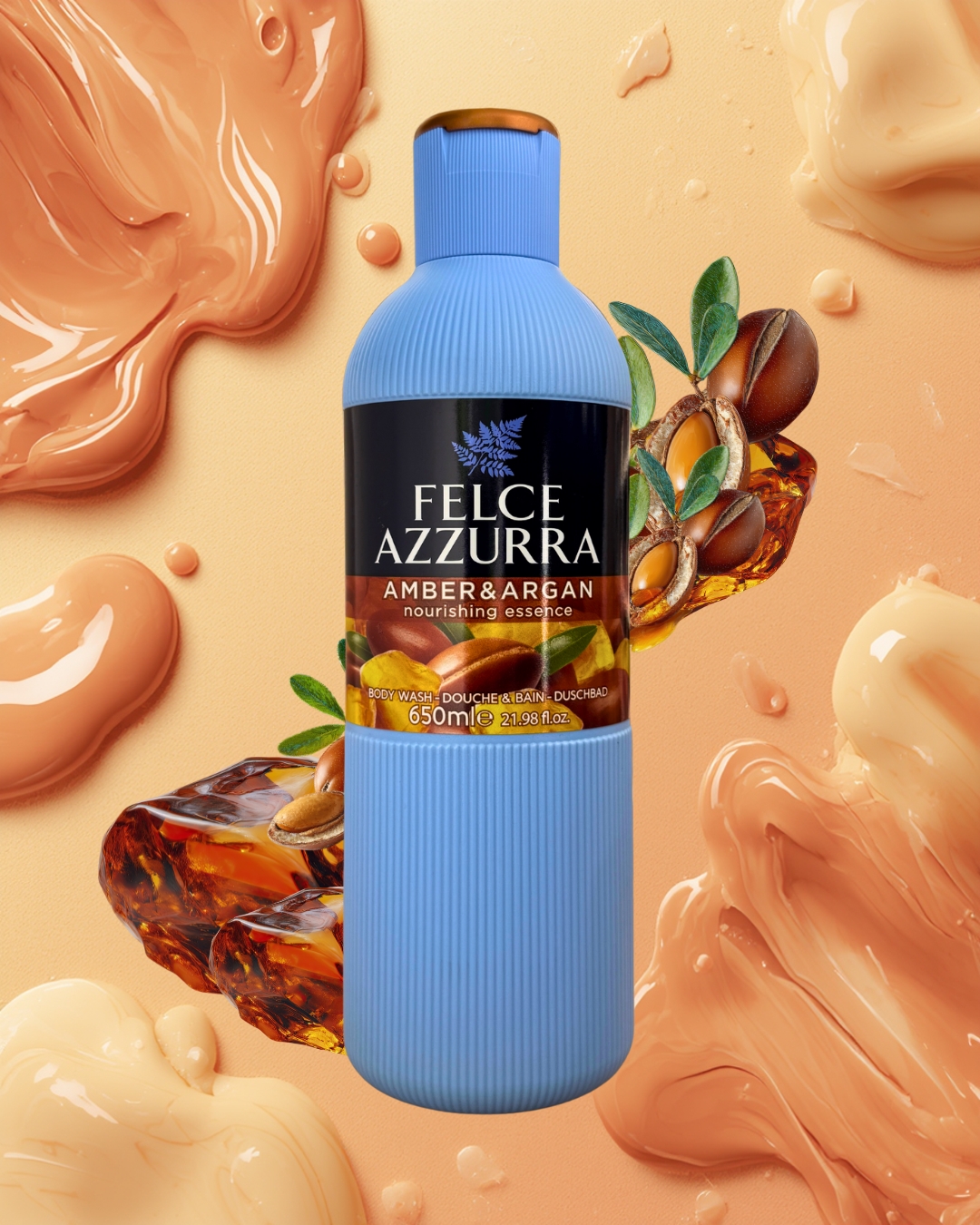Felce Azzurra Żel Do Mycia Ciała 650ml Amber & Argan (Bursztyn i Argan)