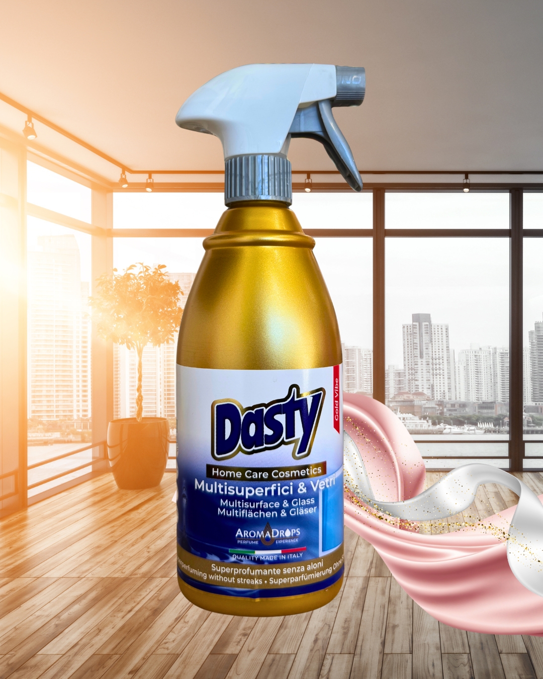 Dasty MultiSurface & Glass Gold Vibe - Płyn do szyb 700ml