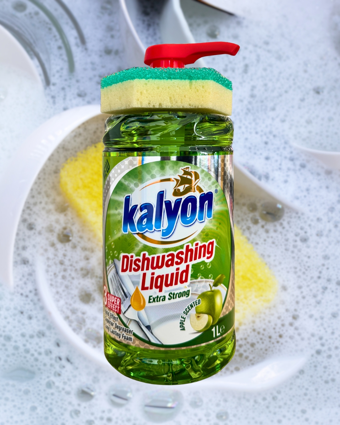 Kalyon Płyn do Mycia Naczyń z Pompką – Apple (Zielone jabłko)